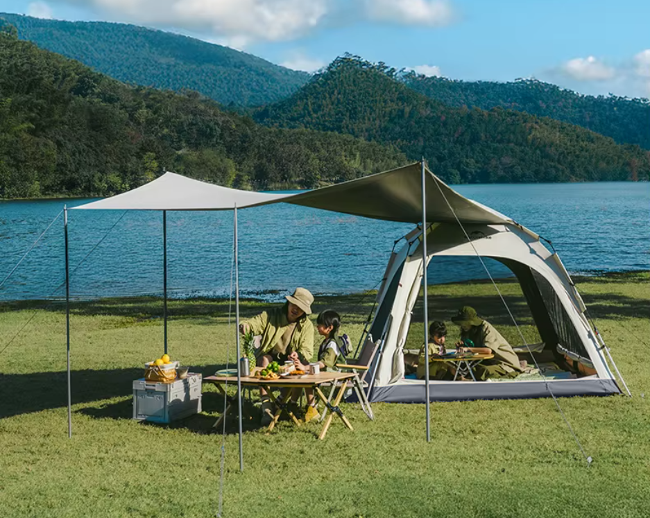 Палатка Naturehike Ango 3-местная, быстросборная, серая