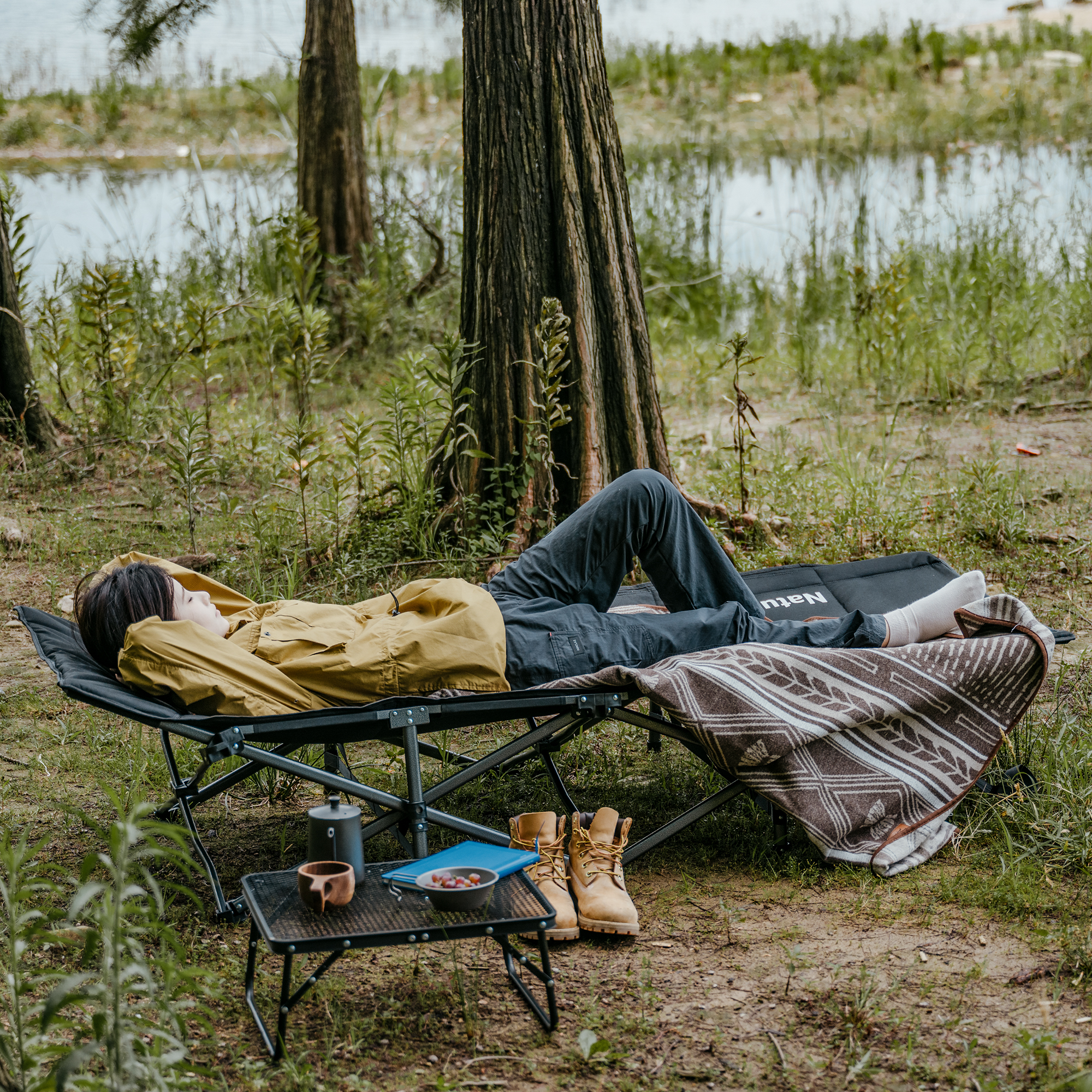 Раскладушка Naturehike Xingye, 190х70х36/48 см, до 150 кг, черная