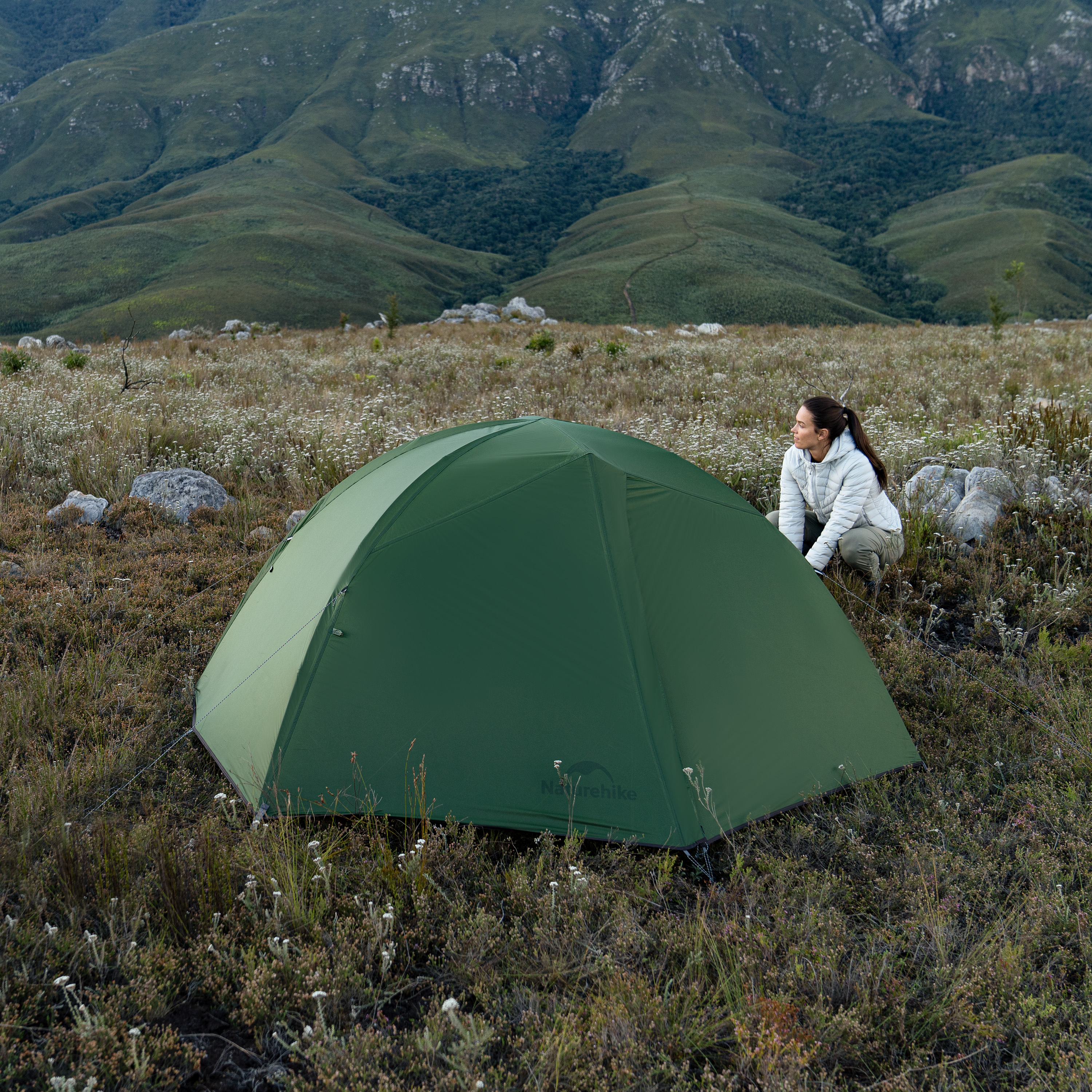 Палатка Naturehike Cloud-Creek PRO, 2-местная, зеленая