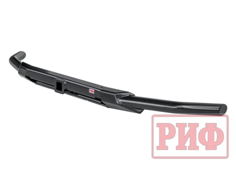 Бампер передний силовой/защита штатного бампера РИФ УАЗ Патриот 2015+ с квадратом под фаркоп и защитой рулевых тяг (стандарт)