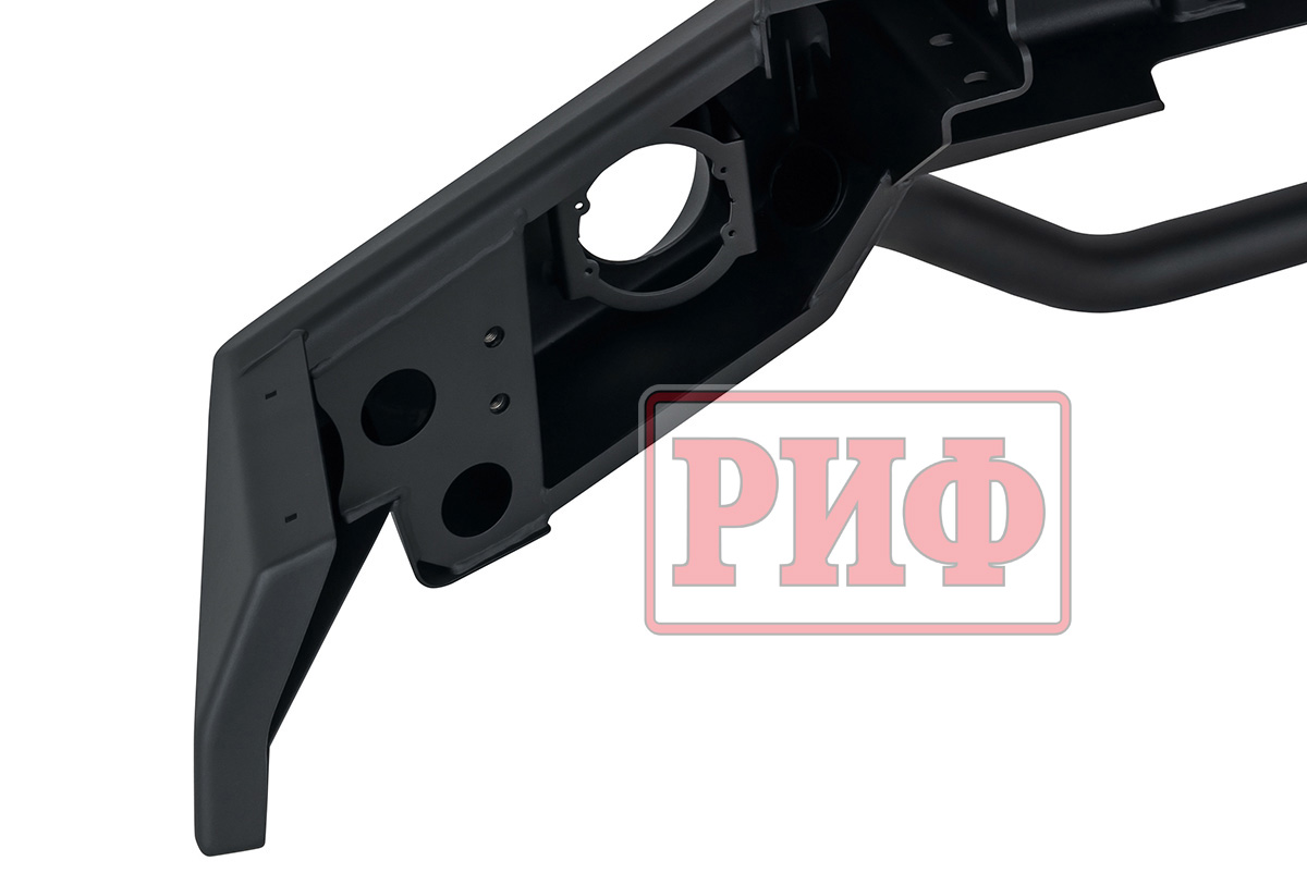 Бампер РИФ силовой передний для ГАЗ Соболь NN 4x4 под штатные фары, с центральной защитной дугой, стандарт