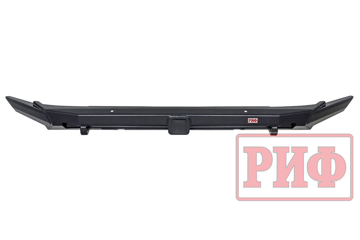 Бампер передний силовой/защита штатного бампера РИФ Renault Duster 2021+ с квадратом под фаркоп и защитой радиатора