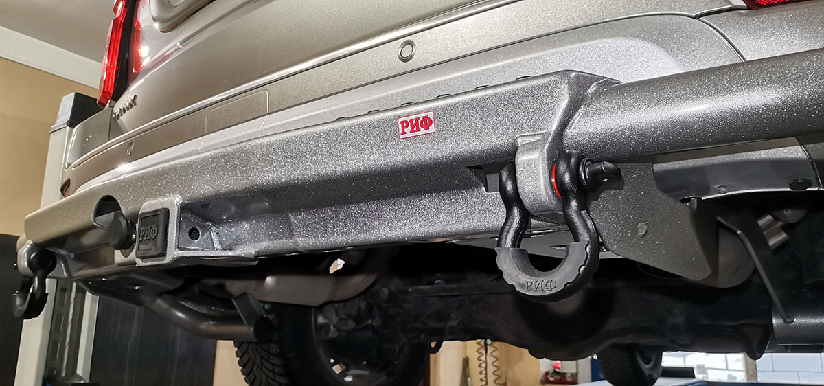 Бампер РИФ задний силовой/защита штатного бампера TANK 500 c квадратом под фаркоп