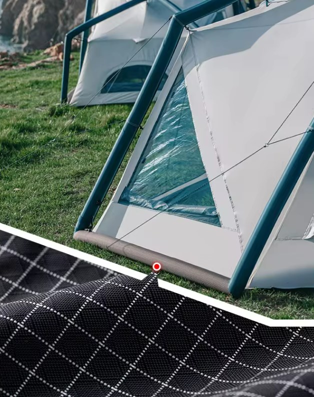 Палатка Naturehike Lingfeng Air 7.3 2-местная, быстросборная, надувной каркас, бело-голубая