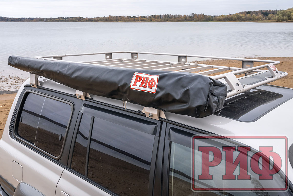 Маркиза автомобильная РИФ комбинированная (прямоугольная с веерной частью) 2,0х2,0 м (правая)