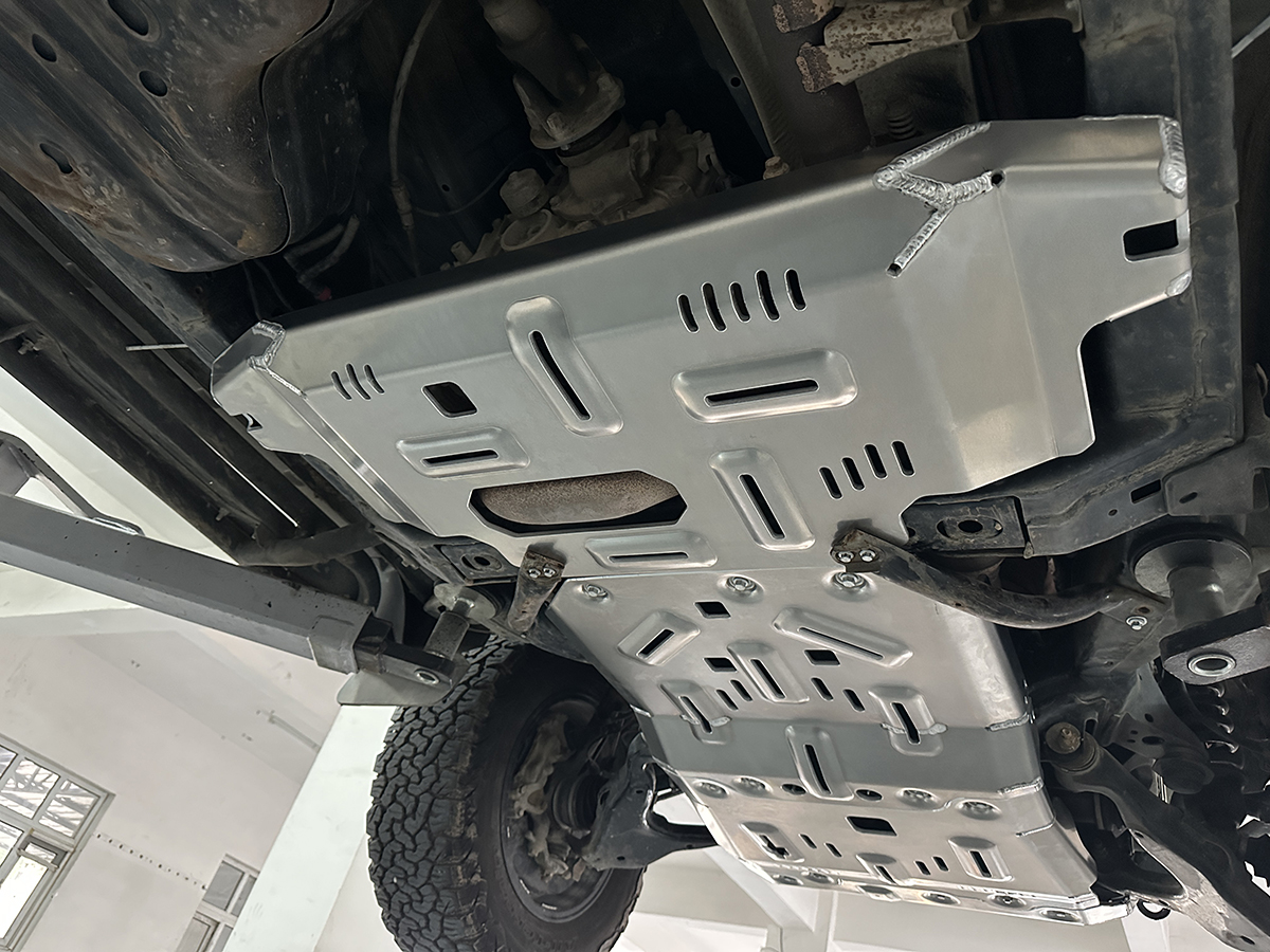 Защита Falcon радиатора, картера, РК, КПП для Toyota Land Cruiser Prado 120 (4.0), алюминий, 8 мм