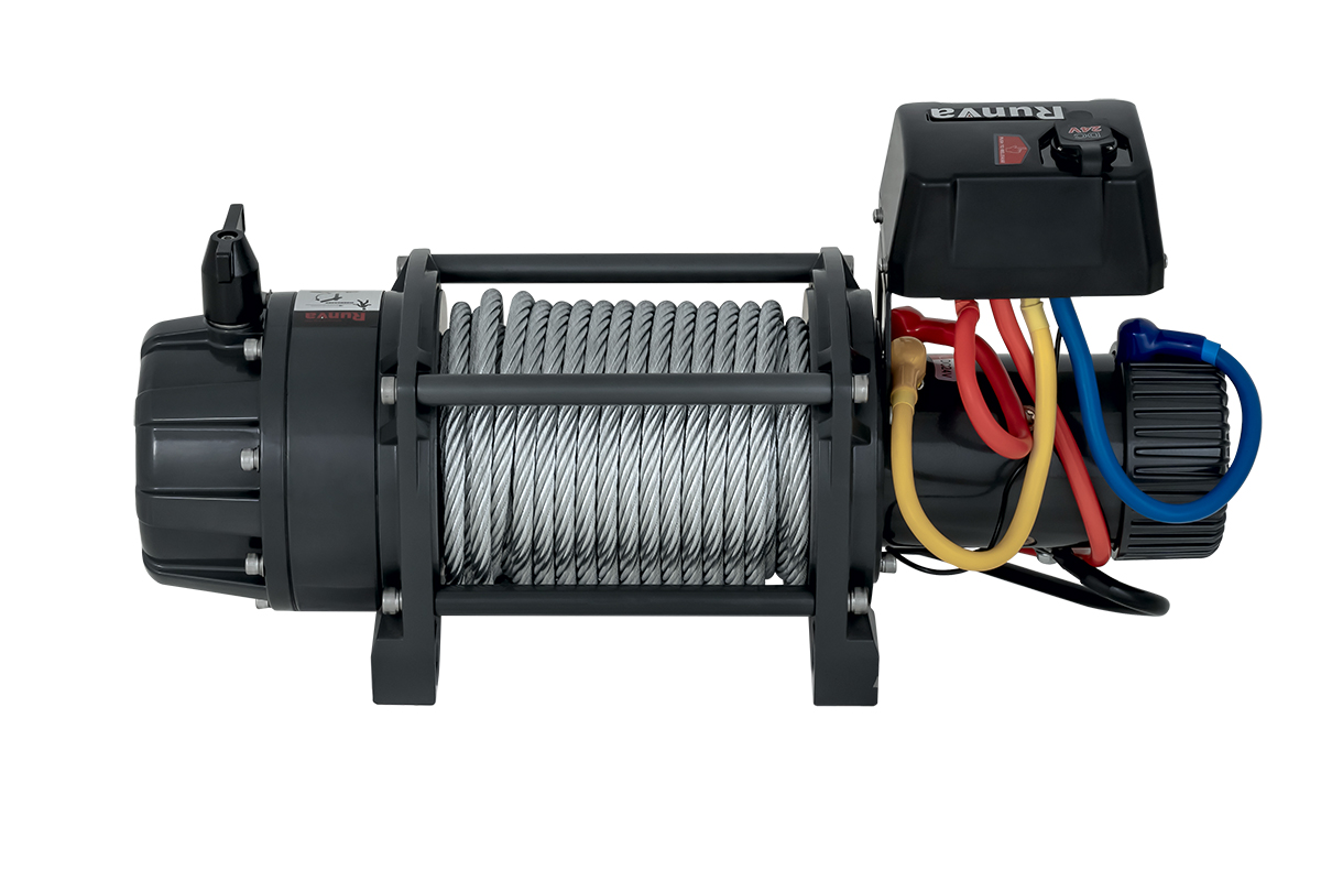 Лебёдка автомобильная электрическая 24V Runva EWB18000S24V влагозащищенная, стальной трос