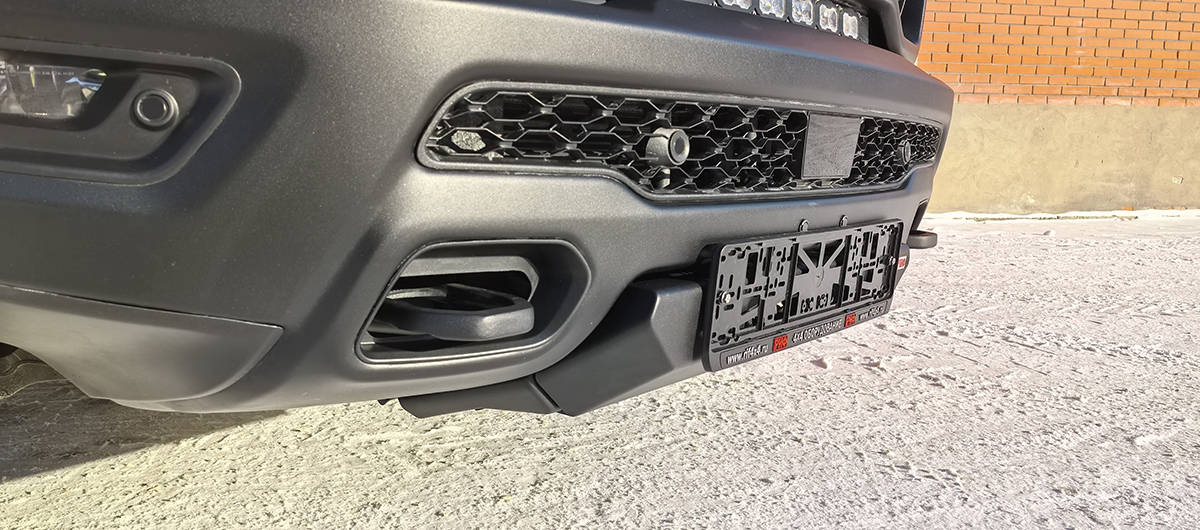 Площадка РИФ под лебёдку с защитой радиатора в штатный бампер RAM 1500 Rebel 2024+