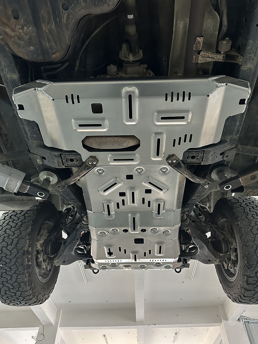 Защита Falcon радиатора, картера, РК, КПП для Toyota Land Cruiser Prado 120 (4.0), алюминий, 8 мм