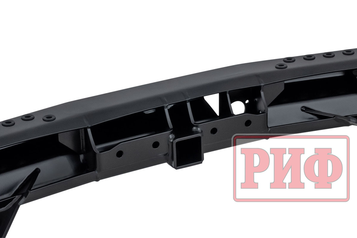 Бампер задний силовой/защита штатного бампера РИФ Nissan Patrol Y62 c квадратом под фаркоп