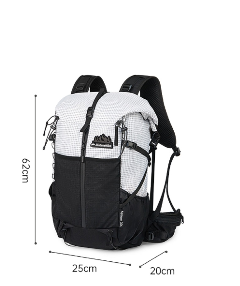 Рюкзак туристический Naturehike Helium Series 30+5 л, серо-белый