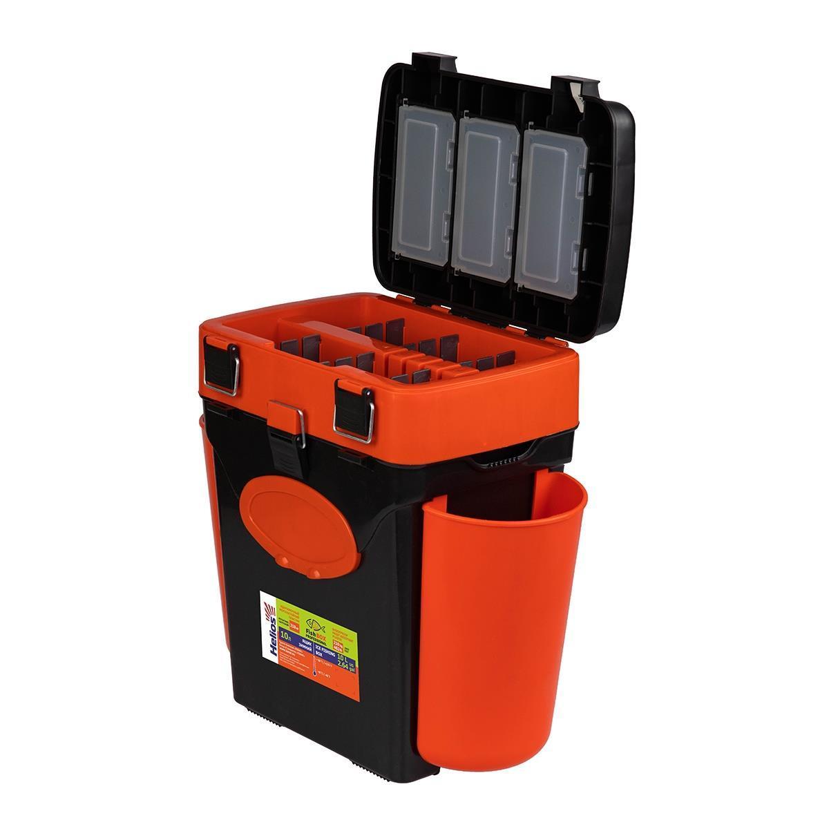 Ящик рыболовный зимний HELIOS FishBox (10л) оранжевый