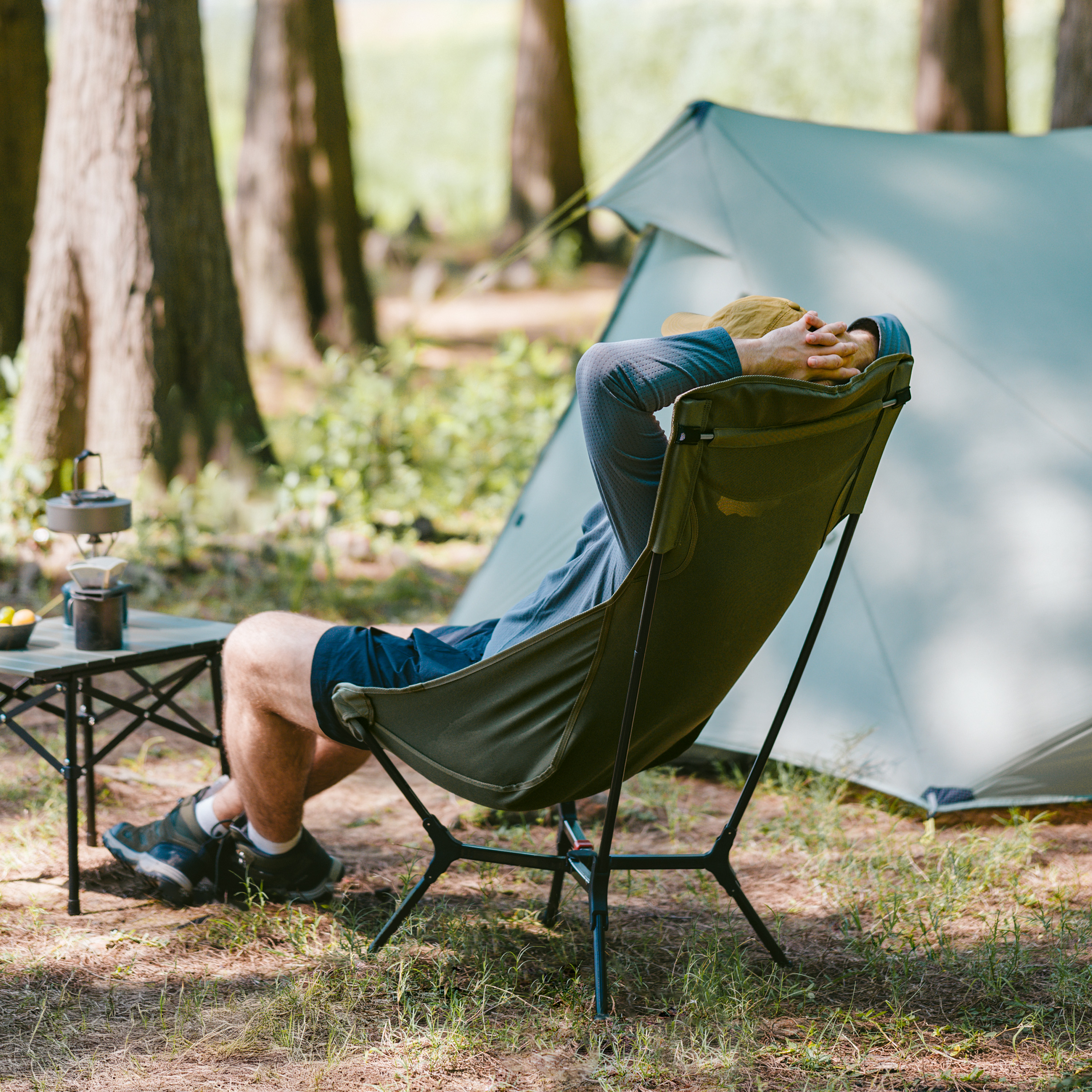 Кресло туристическое Naturehike Yamami YL01 складное, 81,5х56х99 см, до 140 кг, зеленое