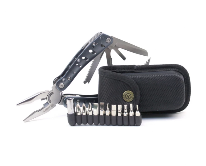 Мультитул GANZO, 102x50х20 мм, 22 предмета, цв.серый