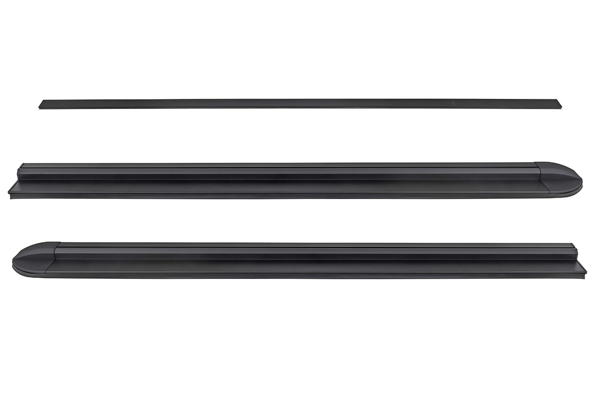 Крышка кузова РИФ для Changan Hunter Plus, роллета раздвижная 1650х1666 мм, алюминиевая, черная