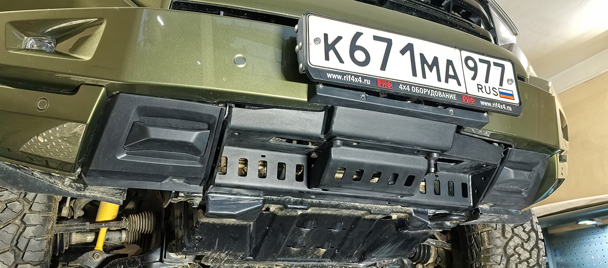 Площадка РИФ под лебёдку в штатный бампер TANK 400