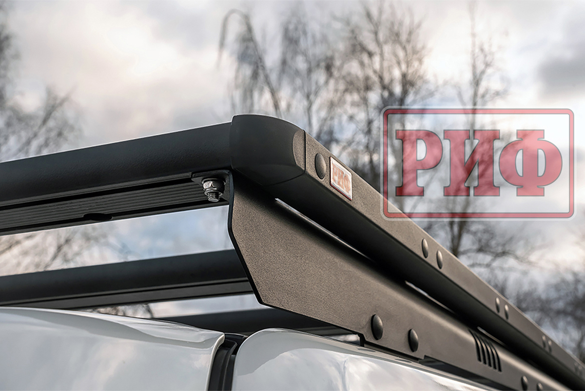 Багажник экспедиционный (платформа) алюминиевый РИФ 1150x2080 мм для Toyota Land Cruiser Prado 150 (с крепежом)