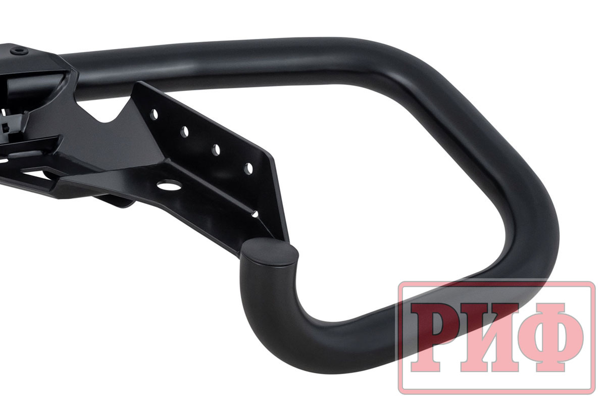 Бампер задний силовой/защита штатного бампера РИФ Nissan Patrol Y62 c квадратом под фаркоп