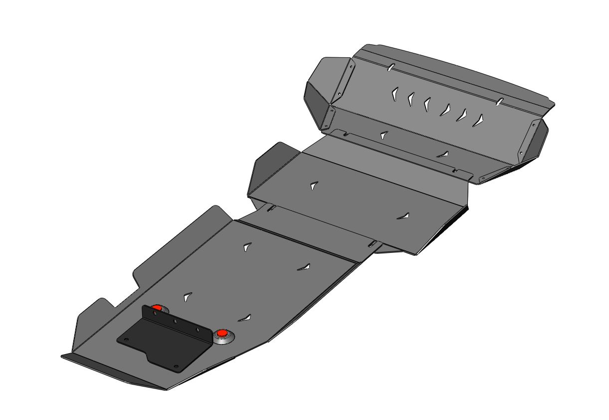 ЗАЩИТА КАРТЕРА ДВС, КПП И РК FOTON TUNLAND G7 (2023- ) AL 4 мм