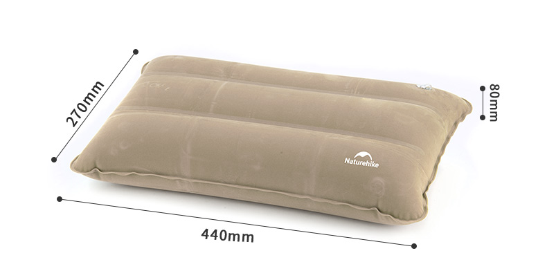 Подушка туристическая надувная Naturehike 44х27х8см, темно-синяя