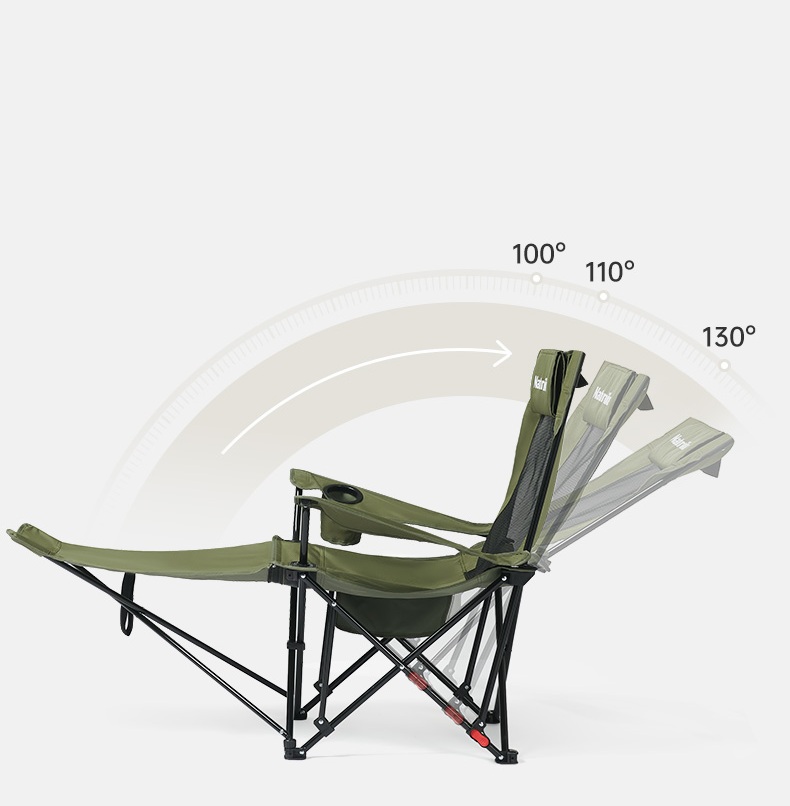 Кресло туристическое Naturehike Nightfall T05, 147х78,5х82 / 89 см, складное, до 150 кг. бежевое