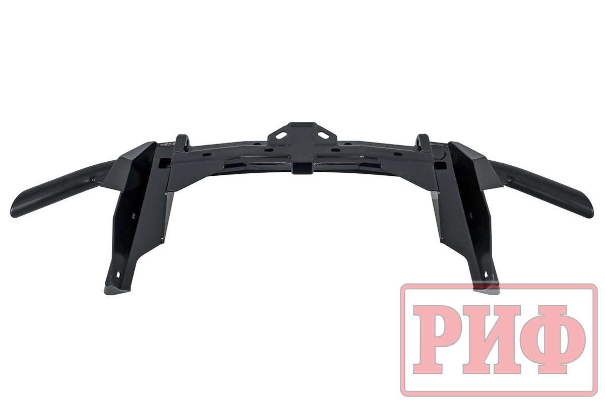 Бампер задний силовой/защита штатного бампера РИФ Renault Duster 2021+ c квадратом под фаркоп