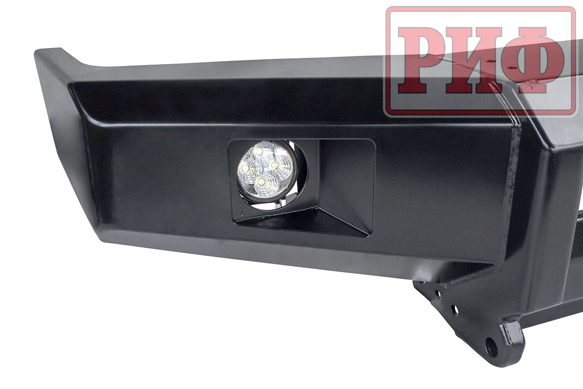 Бампер РИФ передний Toyota Land Cruiser 76/78/79 2007-2024 c доп. фарами, под штатную лебедку