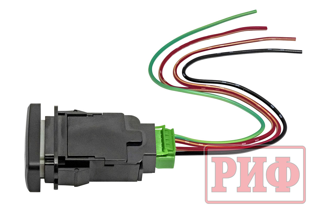 Кнопка ВКЛ/ВЫКЛ, белый, REAR DIFF LOCK TOYOTA 40x20 горизонтальная