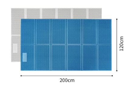 Коврик туристический Naturehike двойной 200х120х1.8 см. IXPE, голубой