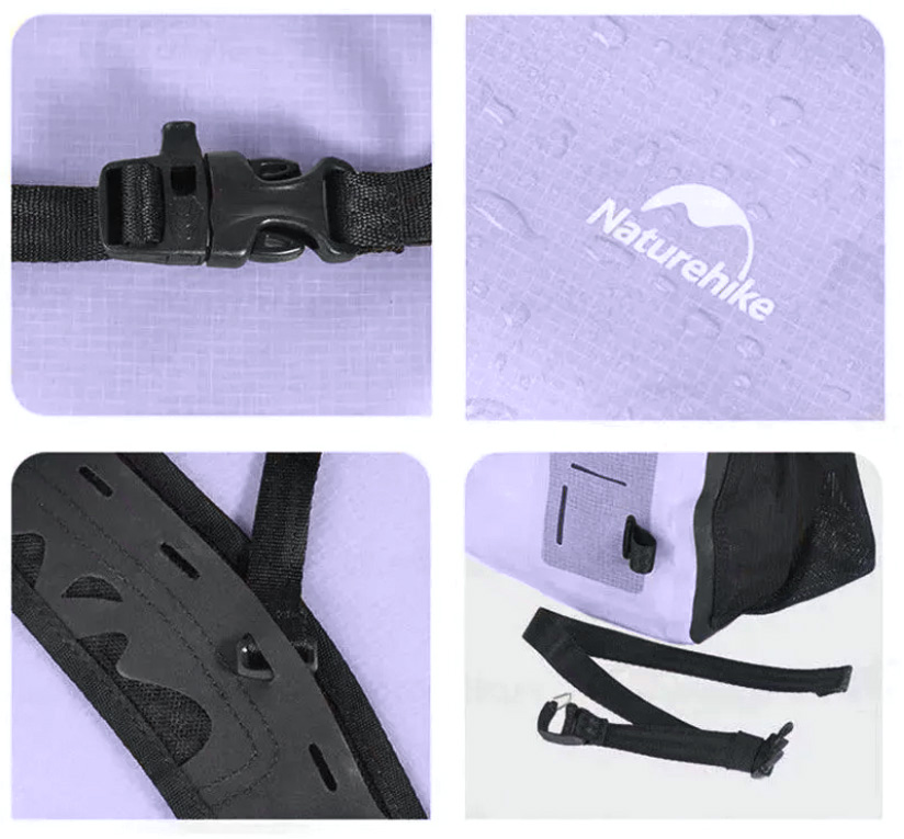 Рюкзак туристический Naturehike 18 л, ПВХ, фиолетовый