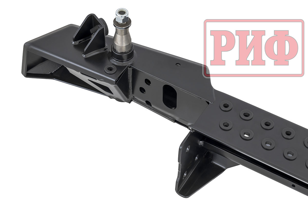 Бампер РИФ силовой задний УАЗ Хантер с фонарями, калиткой, возможностью установки фаркопа, лифт 65 мм