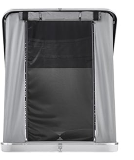 Палатка на крышу автомобиля AUTOHOME COLUMBUS VARIANT SMALL GRAY X-LONG, тент серый, лестница 215 мм