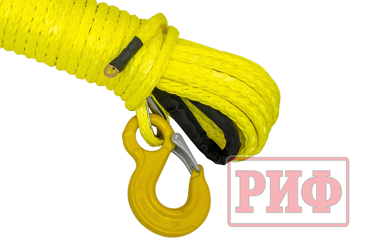 Трос для лебёдки синтетический РИФ 11 мм/25 м (готовый)
