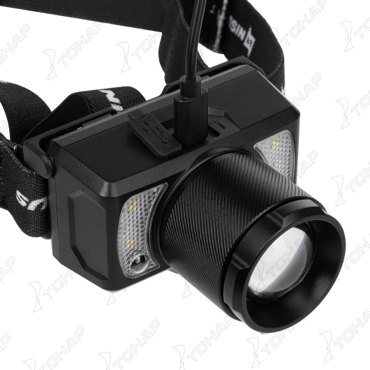 Фонарь налобный NISUS сенсорный 800 LM, IP43, USB