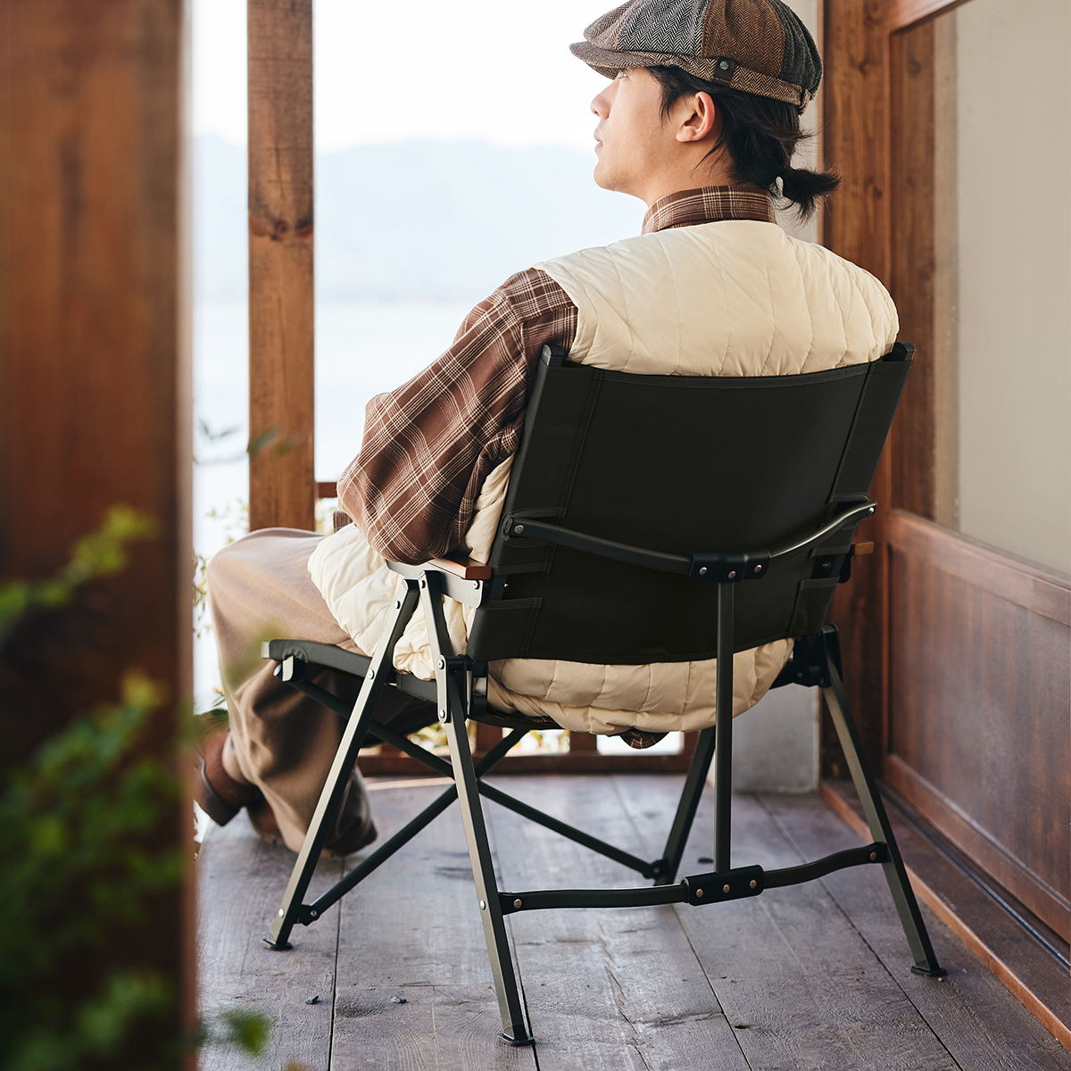 Кресло туристическое Naturehike складное, черное, до 120 кг