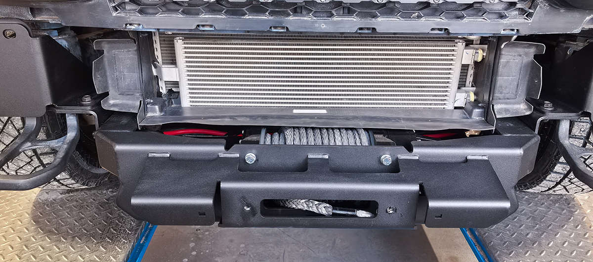 Площадка РИФ под лебёдку с защитой радиатора в штатный бампер RAM 1500 Rebel 2024+