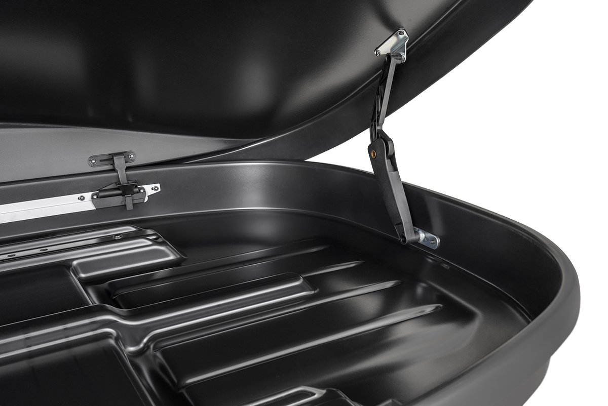 Бокс автомобильный на крышу Pentair RESORT 380 л черный глянец, двусторонний