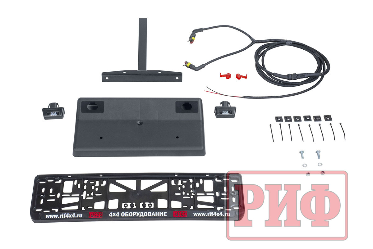 Бампер РИФ силовой задний Toyota Land Cruiser 200 2007-2015 c квадратом под фаркоп и калиткой, стандарт