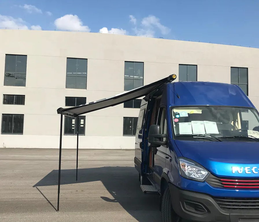 Маркиза автомобильная РИФ 3,0х2,5 м кассетная с электроприводом, корпус черный