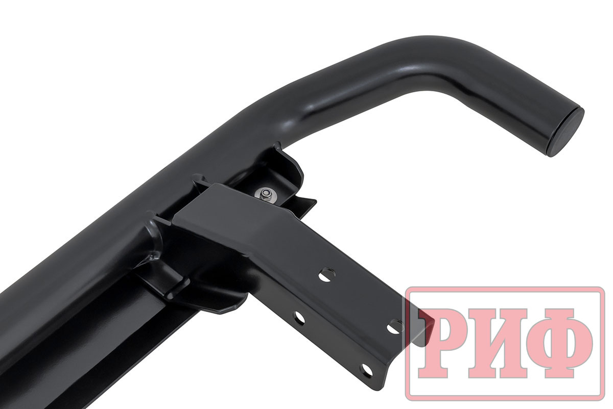 Пороги РИФ силовые Lada Niva Travel (черный алюминий)