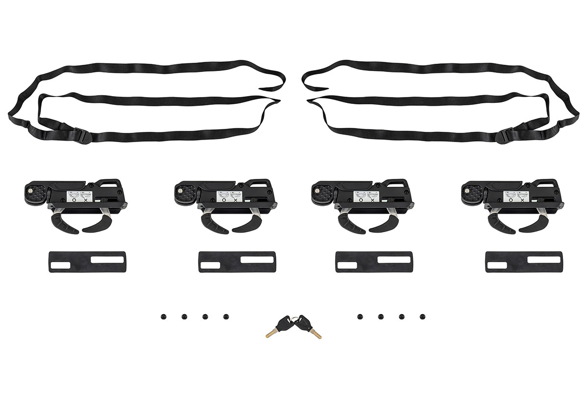 Бокс автомобильный на крышу Pentair COBRA 390L черный глянец, двусторонний