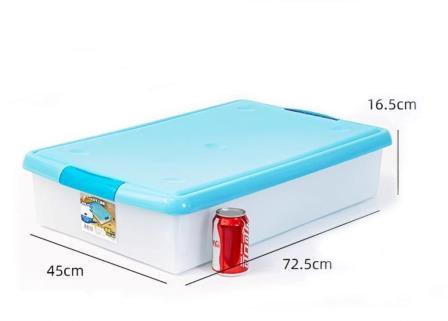 Короб для хранения IRIS THIN BOX 34л, прозрачный-голубой