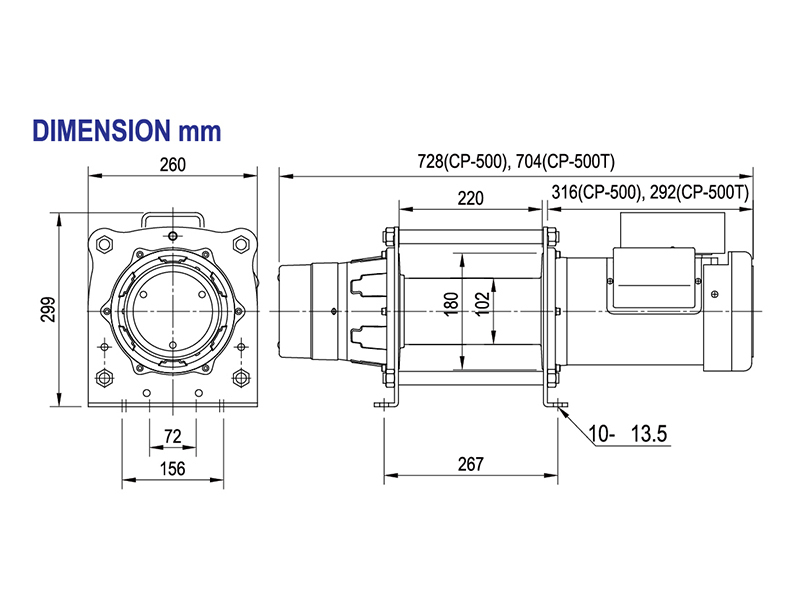 Лебедка грузоподъемная COMEUP CP-500T-LV (380В)