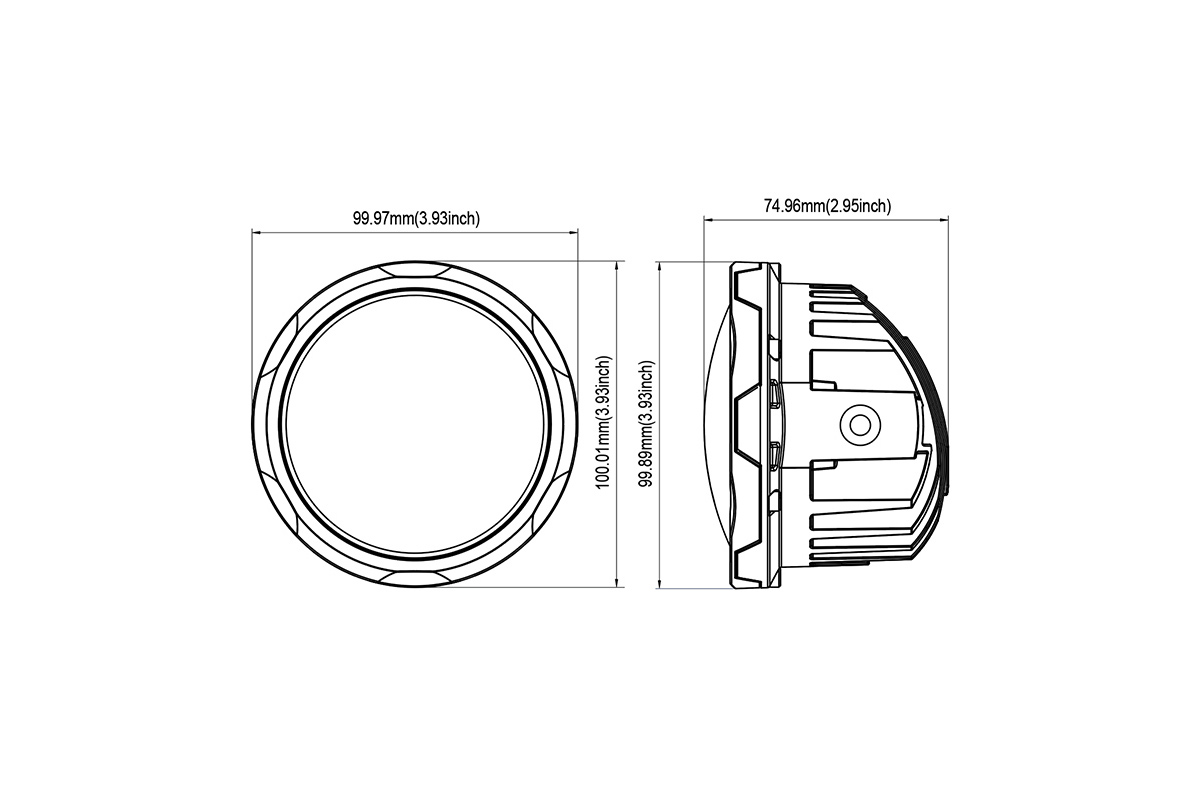 Светодиодные фары рабочего света AURORA 102 мм 40W c RGB подсветкой (комплект 2 шт)