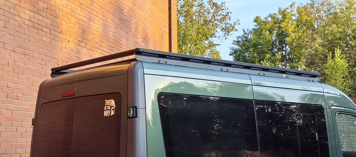 Багажник экспедиционный (платформа) алюминиевый РИФ 1600x2650 мм для ГАЗ Соболь NN Минивэн с вставкой RIF208-16572 (2 места)