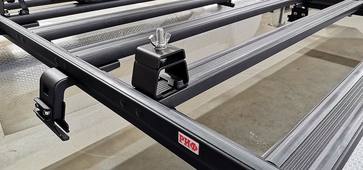 Кронштейны для верхнего крепления домкрата Hi-Jack к алюминиевому багажнику (платформе) РИФ