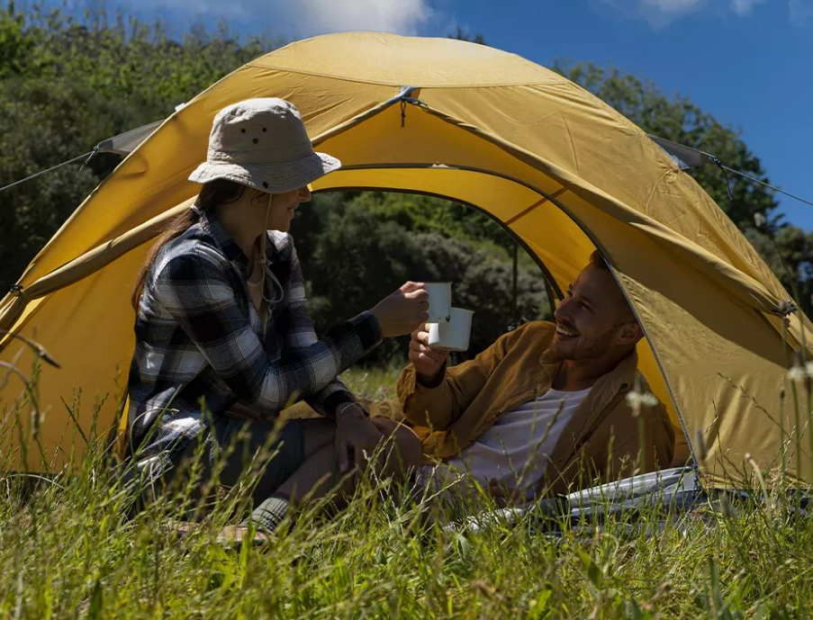 Палатка Naturehike P-Series 2-местная, алюминиевый каркас, желтая