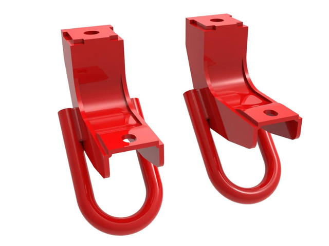 Крюки буксировочные передние aFe Control, красные