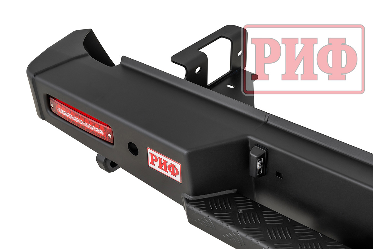 Бампер РИФ силовой задний Changan Hunter Plus с квадратом под фаркоп и фонарями