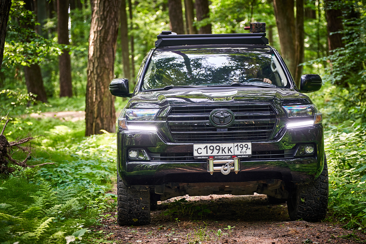 Багажник экспедиционный (платформа) алюминиевый РИФ 1200x2080 мм для Toyota Land Cruiser 200 (с крепежом)